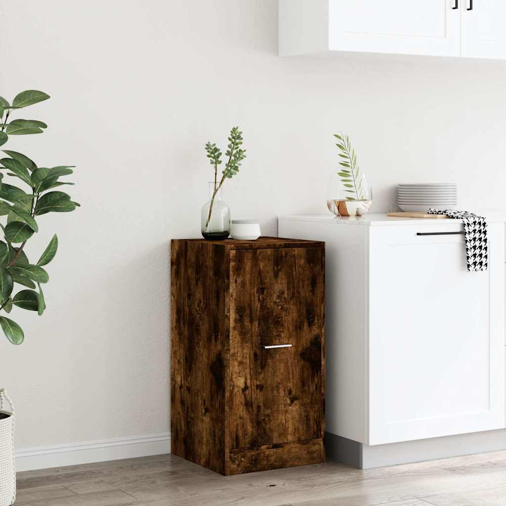 Armadietto da Farmacia Rovere Fumo 40x41x77,5 cm in Truciolato