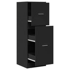Armadietto da Farmacia Nero 40x41x118 cm in Truciolato