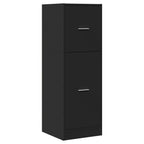 Armadietto da Farmacia Nero 40x41x118 cm in Truciolato
