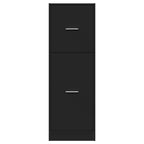 Armadietto da Farmacia Nero 40x41x118 cm in Truciolato