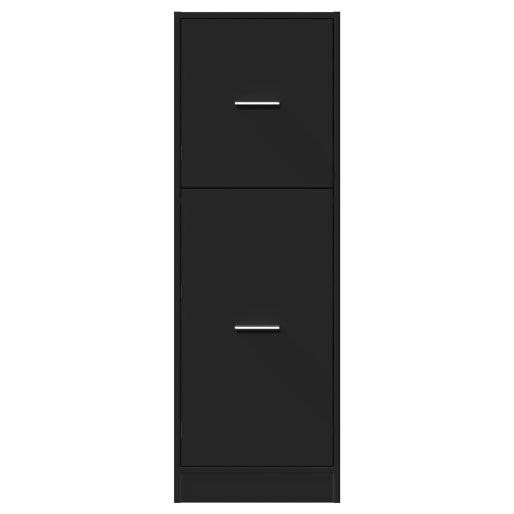 Armadietto da Farmacia Nero 40x41x118 cm in Truciolato