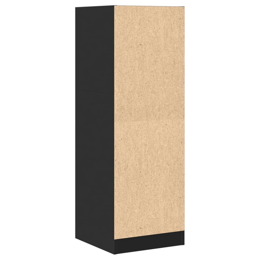 Armadietto da Farmacia Nero 40x41x118 cm in Truciolato