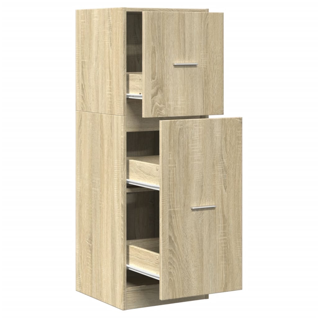Armadietto da Farmacia Rovere Sonoma 40x41x118 cm in Truciolato