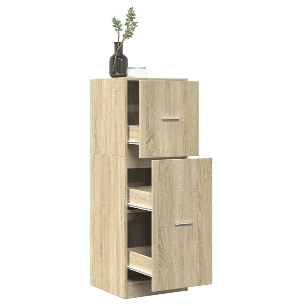 Armadietto da Farmacia Rovere Sonoma 40x41x118 cm in Truciolato