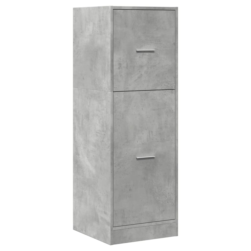 Armadietto da Farmacia Grigio Cemento 40x41x118 cm Truciolato