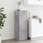 Armadietto da Farmacia Grigio Cemento 40x41x118 cm Truciolato
