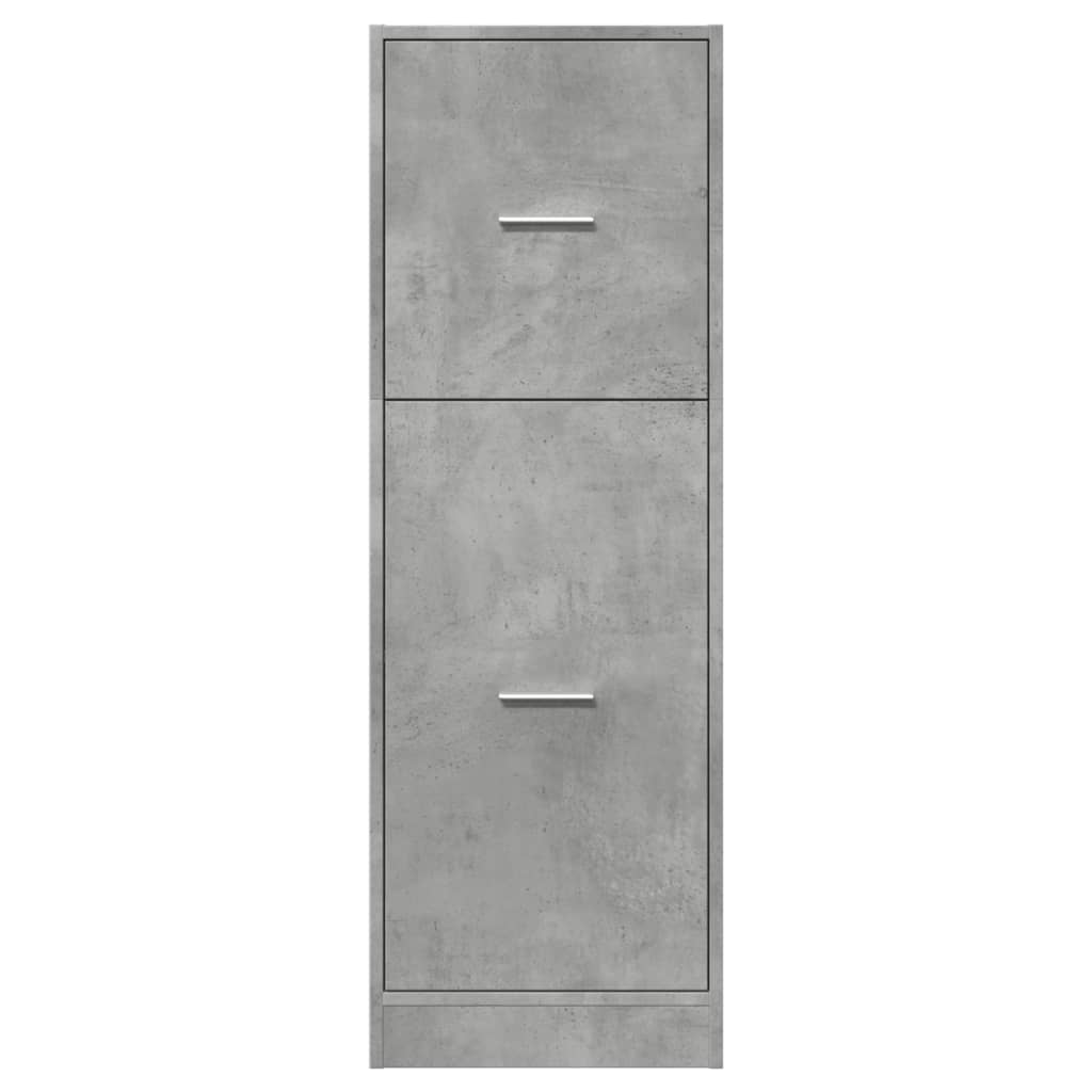 Armadietto da Farmacia Grigio Cemento 40x41x118 cm Truciolato