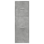 Armadietto da Farmacia Grigio Cemento 40x41x118 cm Truciolato