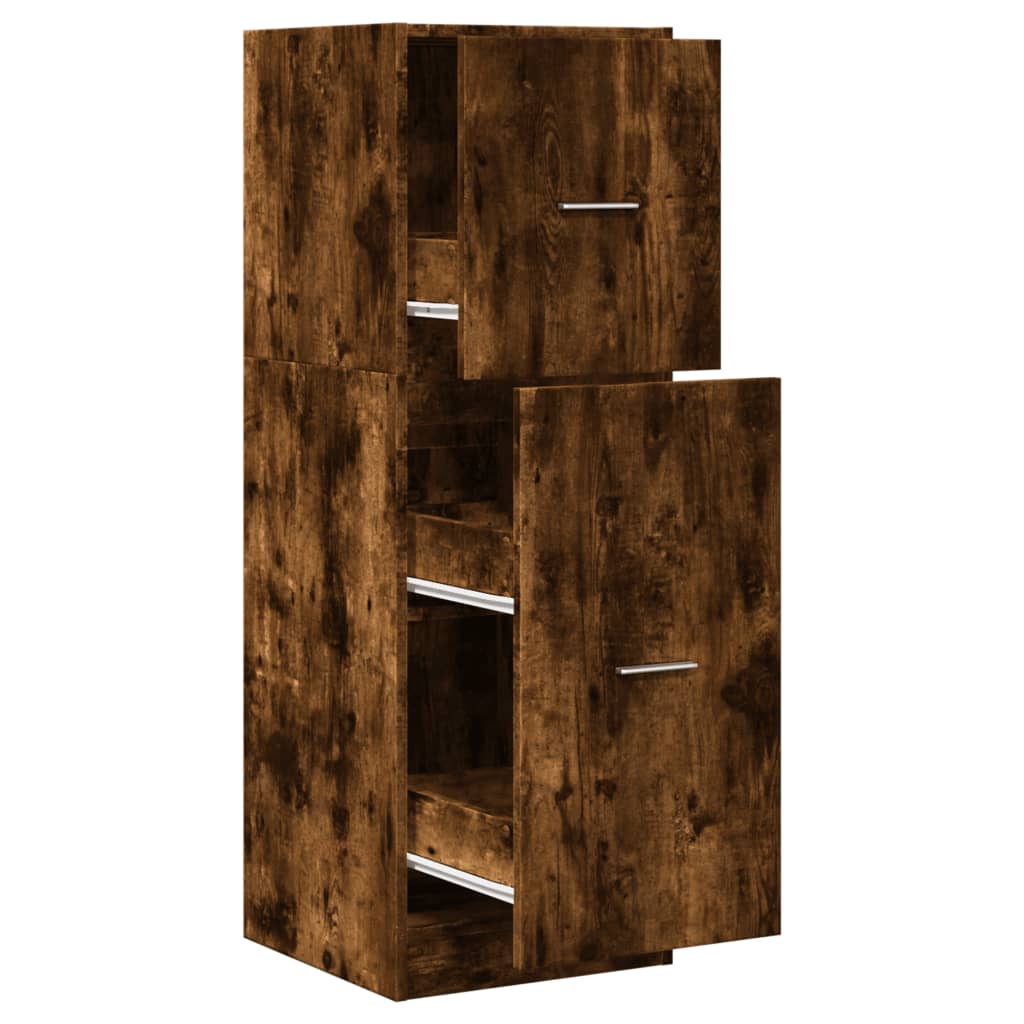 Armadietto da Farmacia Rovere Fumo 40x41x118 cm in Truciolato