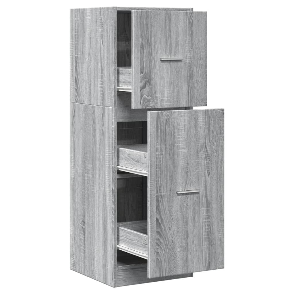 Armadietto da Farmacia Grigio Sonoma 40x41x118 cm in Truciolato