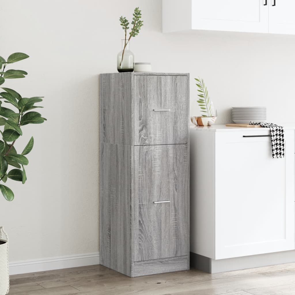 Armadietto da Farmacia Grigio Sonoma 40x41x118 cm in Truciolato