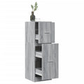 Armadietto da Farmacia Grigio Sonoma 40x41x118 cm in Truciolato
