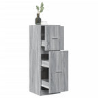 Armadietto da Farmacia Grigio Sonoma 40x41x118 cm in Truciolato