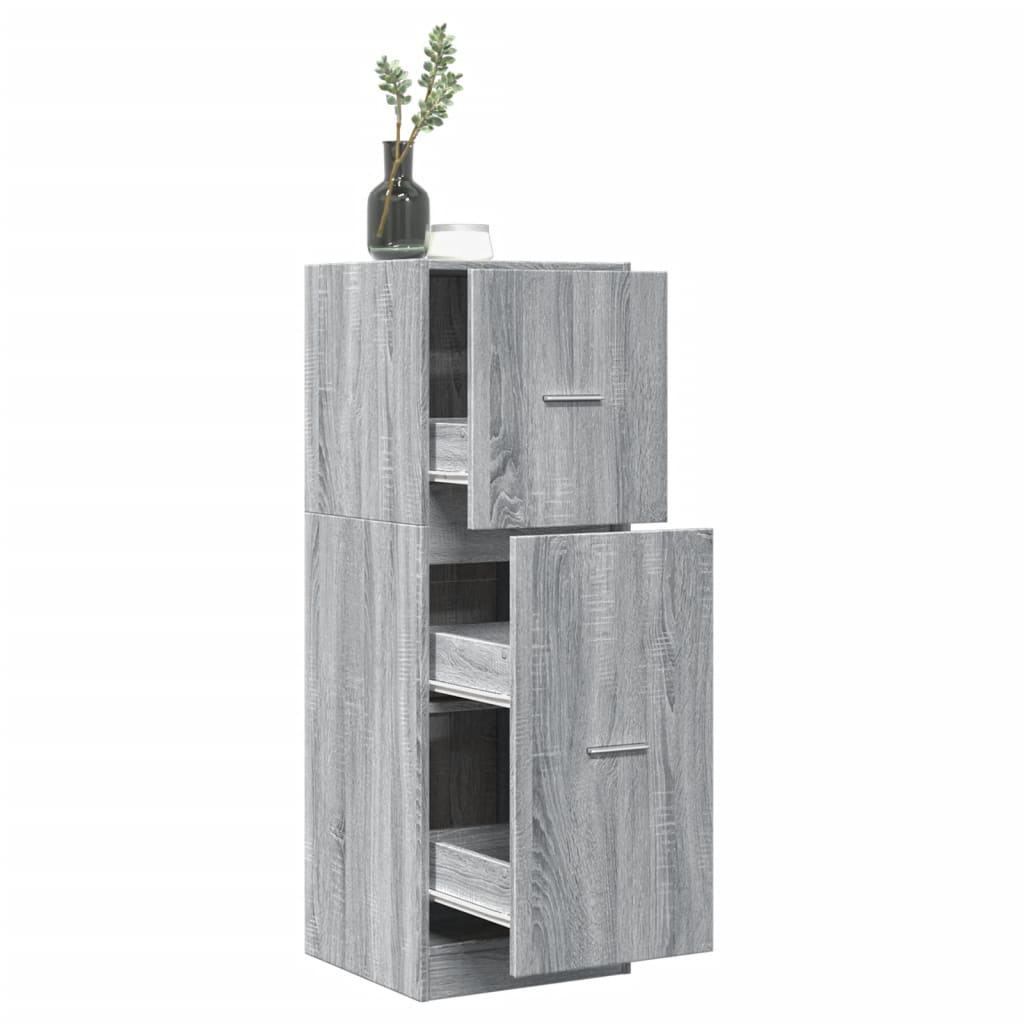 Armadietto da Farmacia Grigio Sonoma 40x41x118 cm in Truciolato