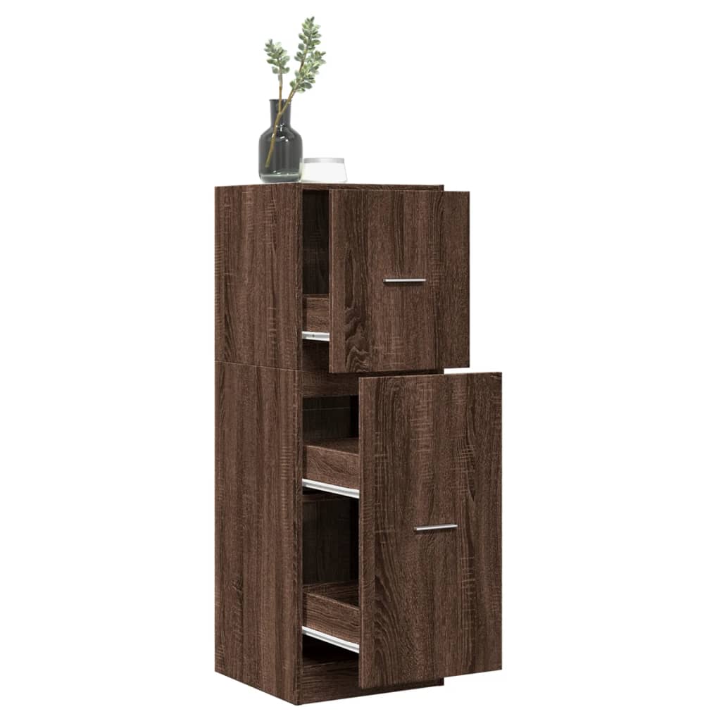 Armadietto da Farmacia Rovere Marrone 40x41x118 cm Truciolato