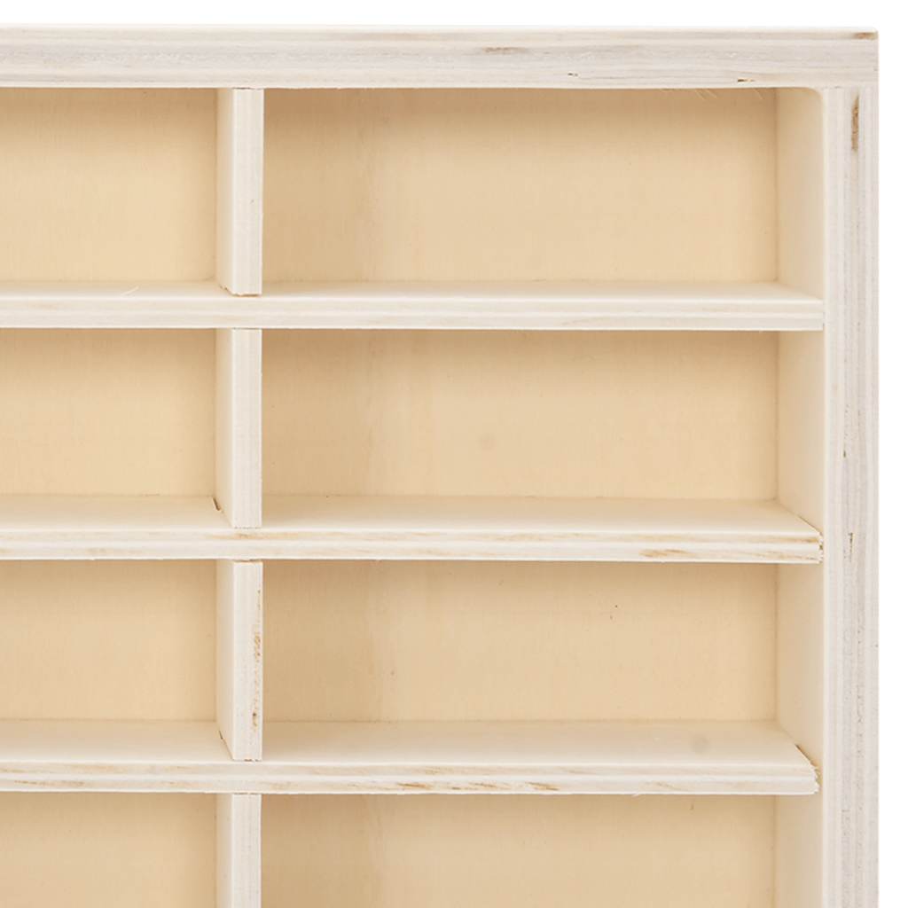 Vetrina da collezione in legno con 80 scomparti 80x4,5x40,5cm
