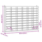 Vetrina da collezione in legno con 60 scomparti 60x4,5x40,5cm