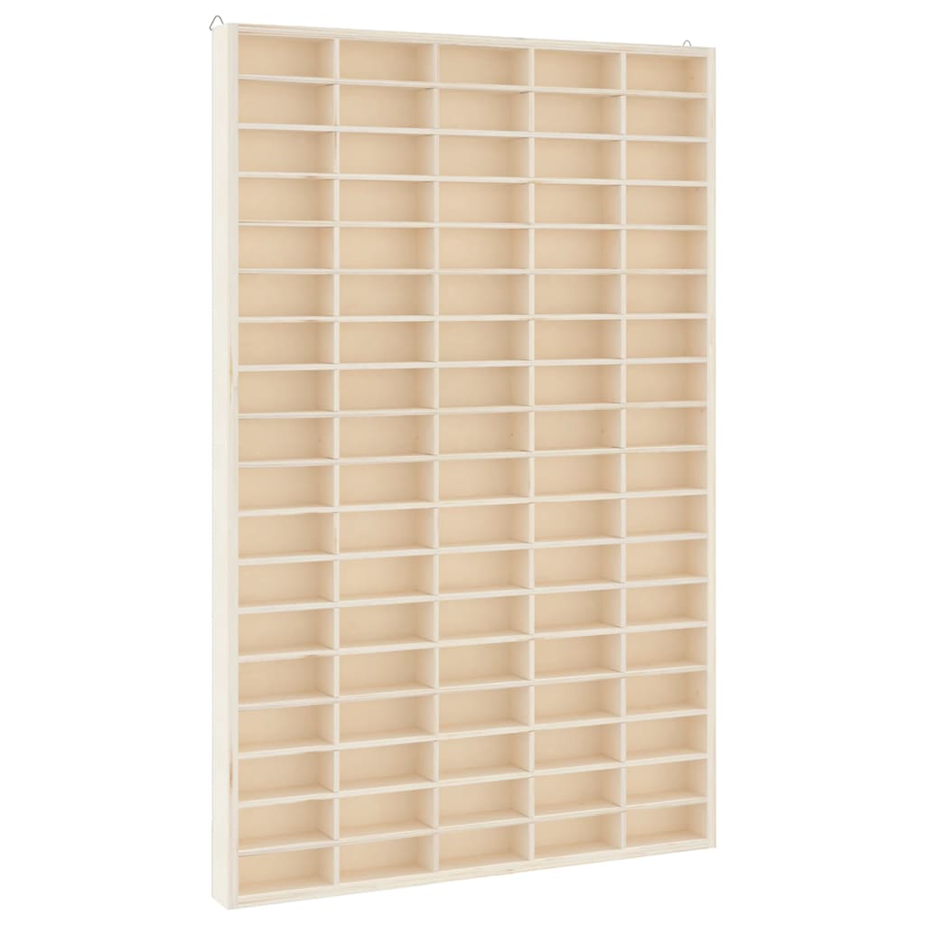 Vetrina da collezione in legno con 90 scomparti 50,5x4,5x79 cm