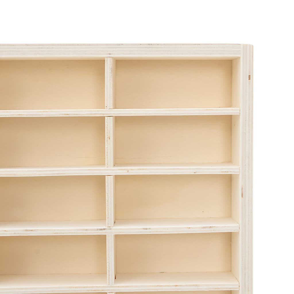Vetrina da collezione in legno con 90 scomparti 50,5x4,5x79 cm