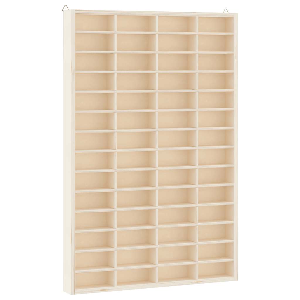 Vetrina da collezione in legno con 56 scomparti 40x4,5x60cm
