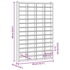 Vetrina da collezione in legno con 56 scomparti 40x4,5x60cm