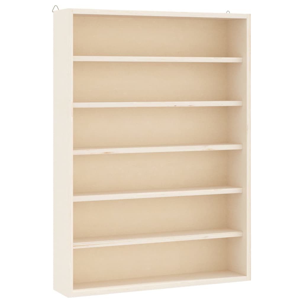 Teca da Collezione in Legno con 6 Ripiani 40x8,5x55 cm