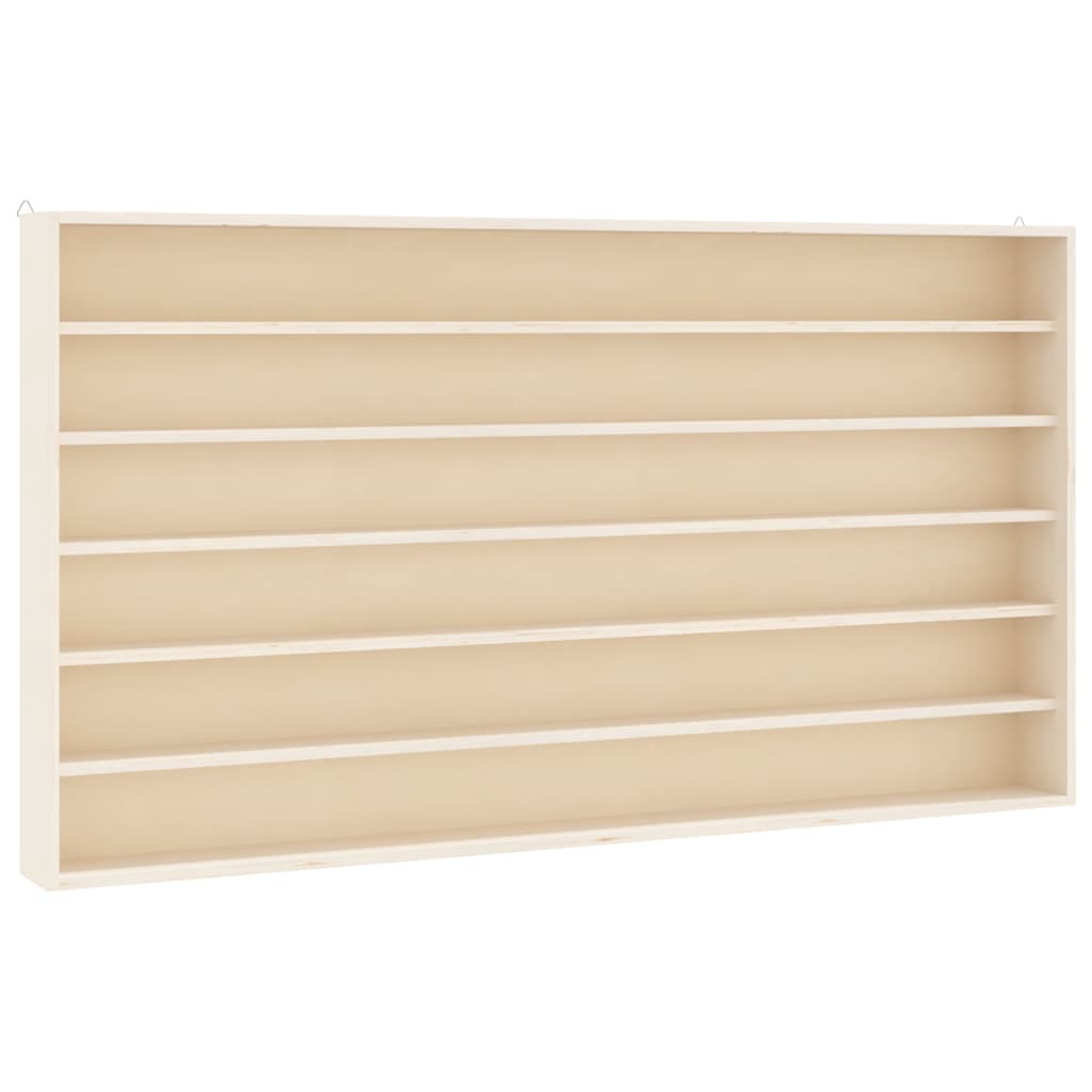 Teca da Collezione in Legno con 6 Ripiani 80x8,5x55 cm