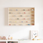 Teca da Collezione in Legno con 6 Ripiani 80x8,5x55 cm