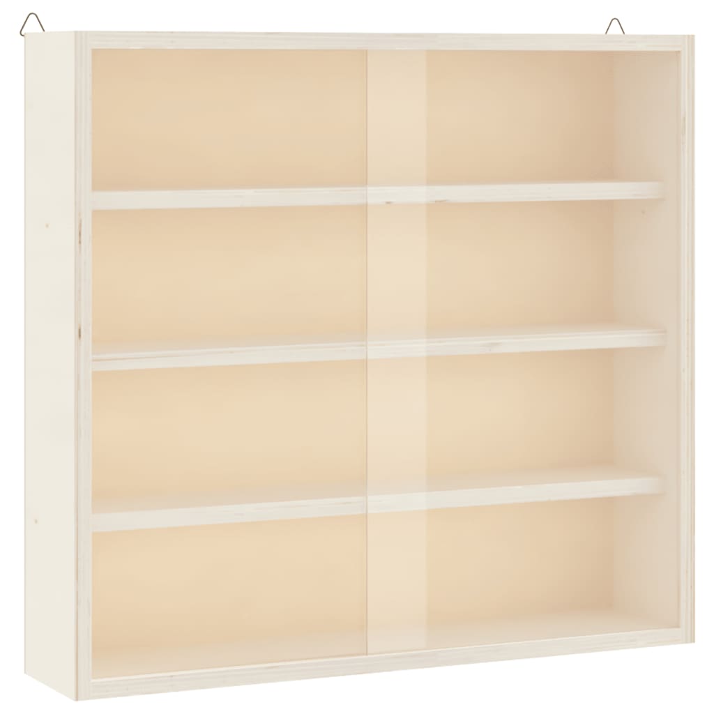 Teca da Collezione in Legno con Porte 40x8,5x37 cm