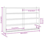 Vetrina da collezione in legno con ante 60x8,5x37cm
