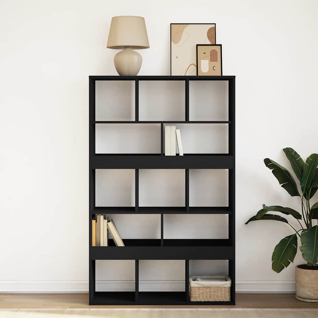 Libreria Nera 100x33x156,5 cm in Truciolato