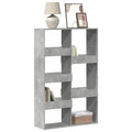 Libreria Grigio Cemento 100x33x155,5 cm in Legno Multistrato