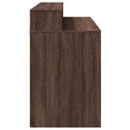 Scrivania con Luci LED Marrone Rovere 120x55x91 cm Multistrato