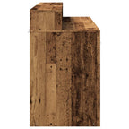 Scrivania con Luci LED Legno Antico 120x55x91 cm in Multistrato