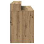 Scrivania con Luci LED Rovere 120x55x91 cm in Legno Multistrato