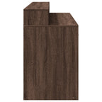 Scrivania con Luci LED Marrone Rovere 140x55x91 cm Multistrato