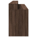 Scrivania con Luci LED Marrone Rovere 200x55x91 cm Truciolato