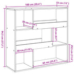 Libreria Rovere Sonoma 100x33x94,5 cm in Truciolato