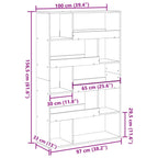 Libreria Rovere Sonoma 100x33x156,5 cm in Truciolato