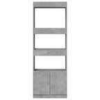 Credenza Grigio Cemento 63x33x180 cm in Truciolato