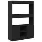 Credenza Nera 92x33x140 cm in Legno Multistrato