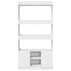 Credenza Bianca 92x33x180 cm in Legno Multistrato