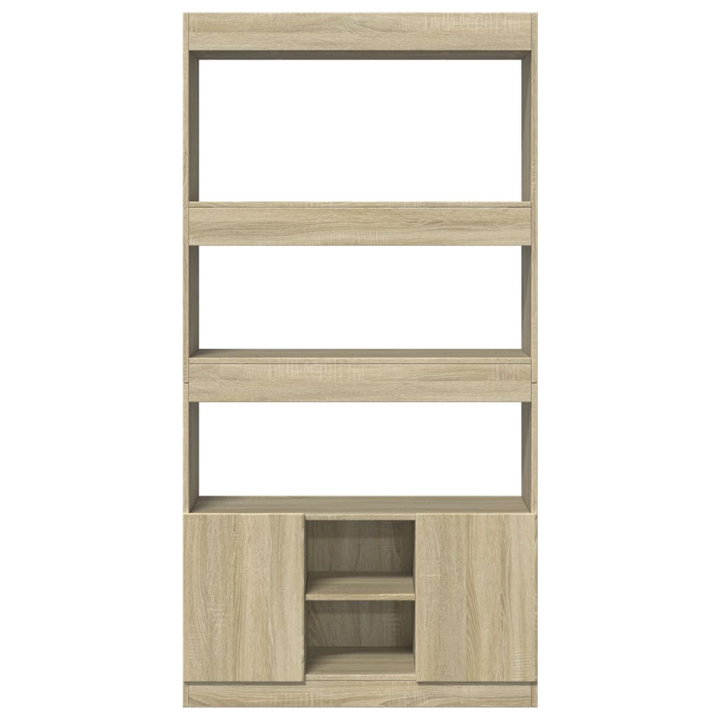 Credenza Rovere Sonoma 92x33x180 cm in Legno Multistrato