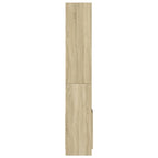 Credenza Rovere Sonoma 92x33x180 cm in Legno Multistrato