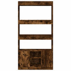 Credenza Rovere Fumo 92x33x180 cm in Legno Multistrato