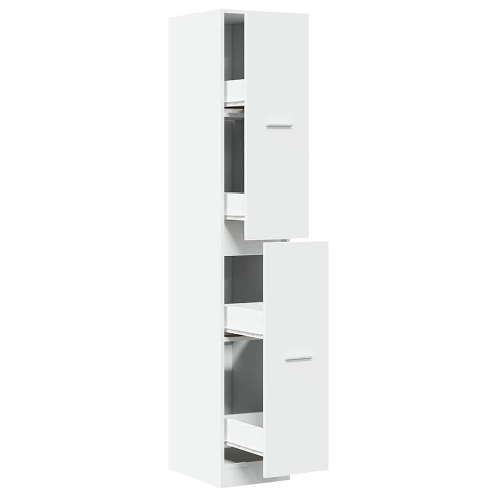 Mobiletto da Farmacia Bianco 30x41x174,5 cm Legno Agglomerato