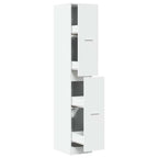 Mobiletto da Farmacia Bianco 30x41x174,5 cm Legno Agglomerato
