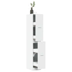 Mobiletto da Farmacia Bianco 30x41x174,5 cm Legno Agglomerato