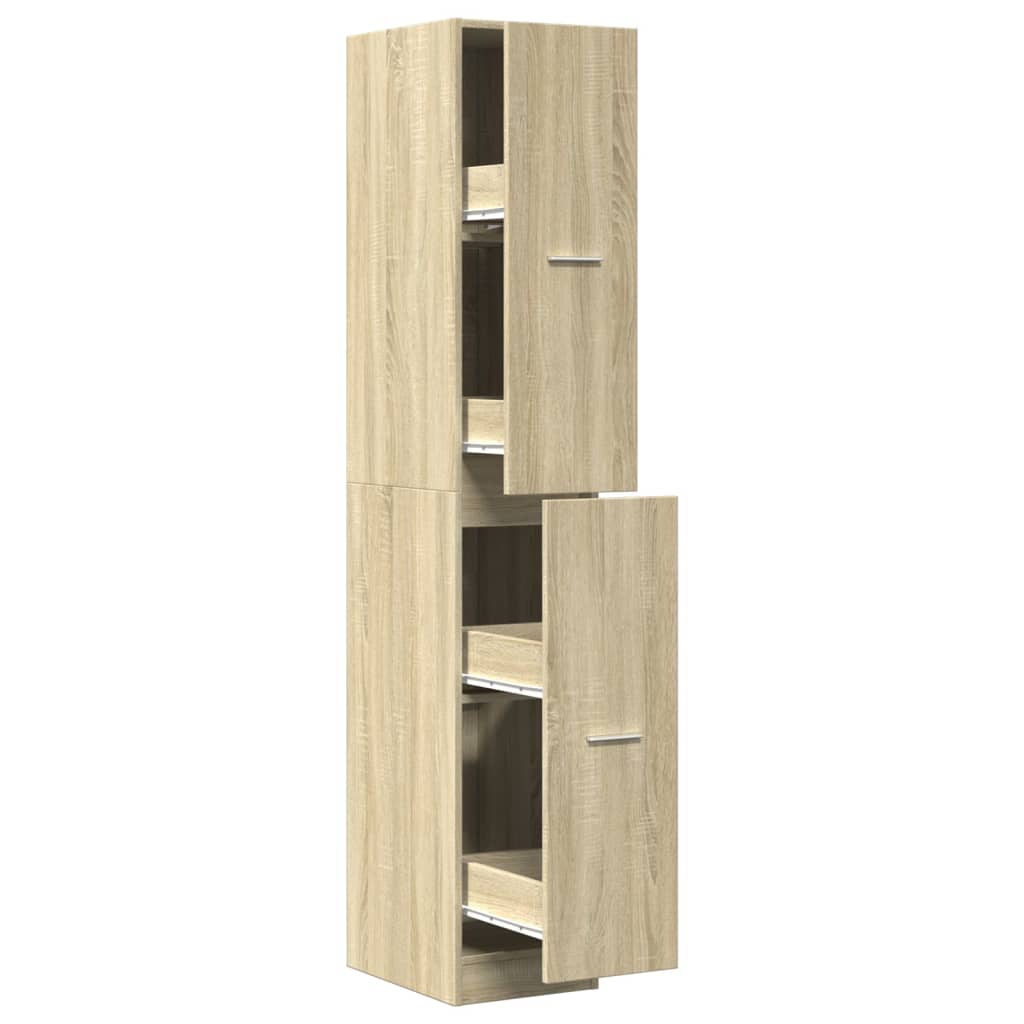 Armadietto da Farmacia Rovere Sonoma 30x41x174,5 cm Truciolato