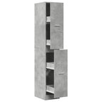 Armadietto da Farmacia Grigio Cemento 30x41x174,5 cm Truciolato